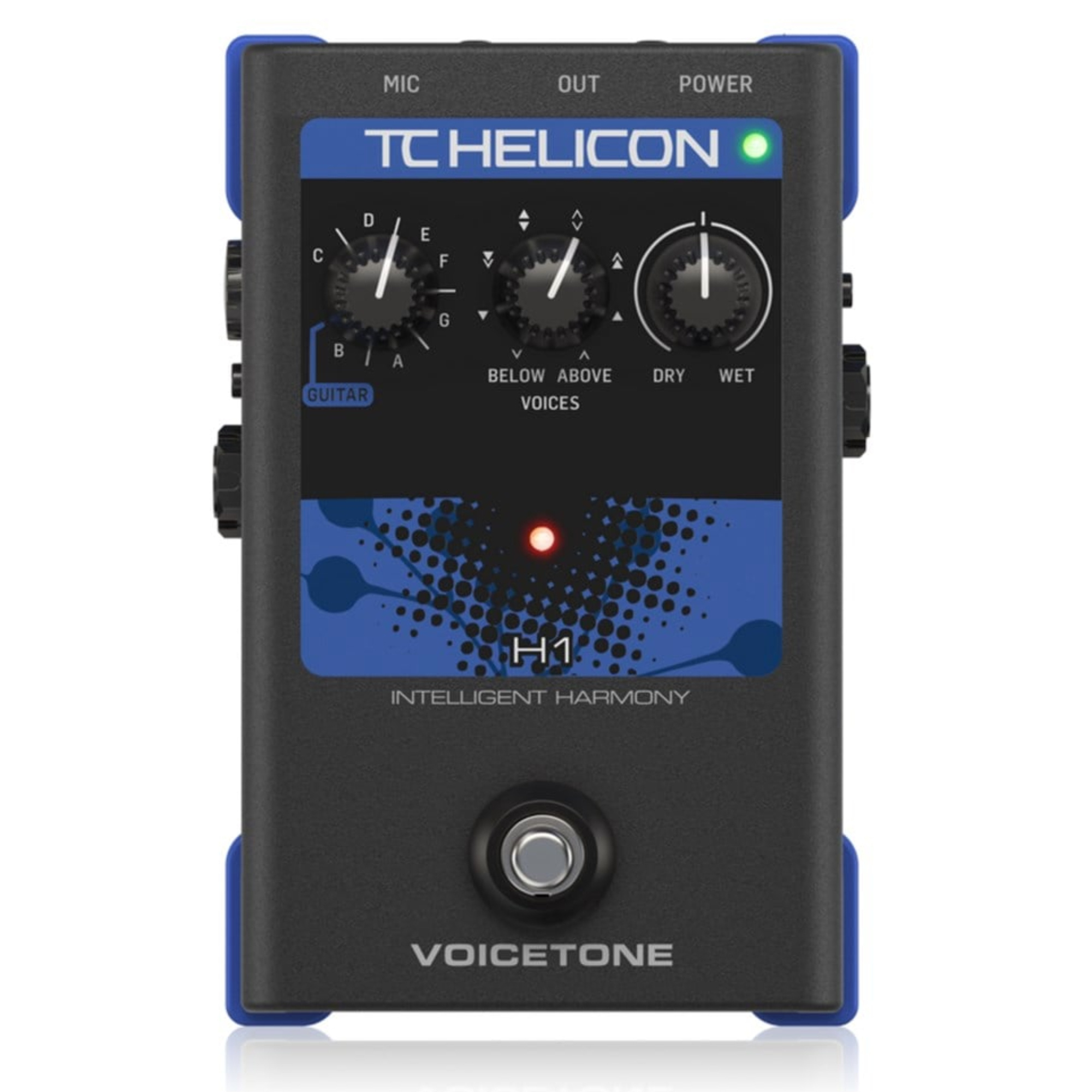 TC Helicon VOICETONE H1 Tek Butonlu Stompbox Gitar Kontrollü Vokal Harmony Pedalı